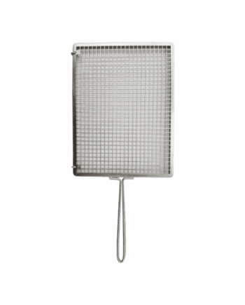 Parrilla Kokotxera Inox artesanal de doble rejilla para carnes pescados y verduras