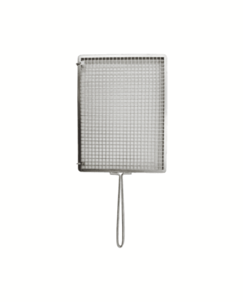 Parrilla Kokotxera Inox artesanal de doble rejilla para carnes, pescados y verduras