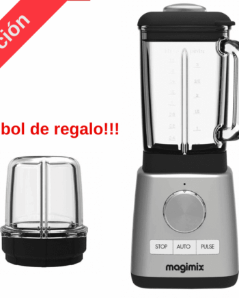 Batidora de vaso, o blender, de magimix en color cromado de 1.8 litros