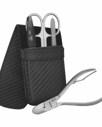 Estuche manicura y pedicura Carbon Inox 4pzs